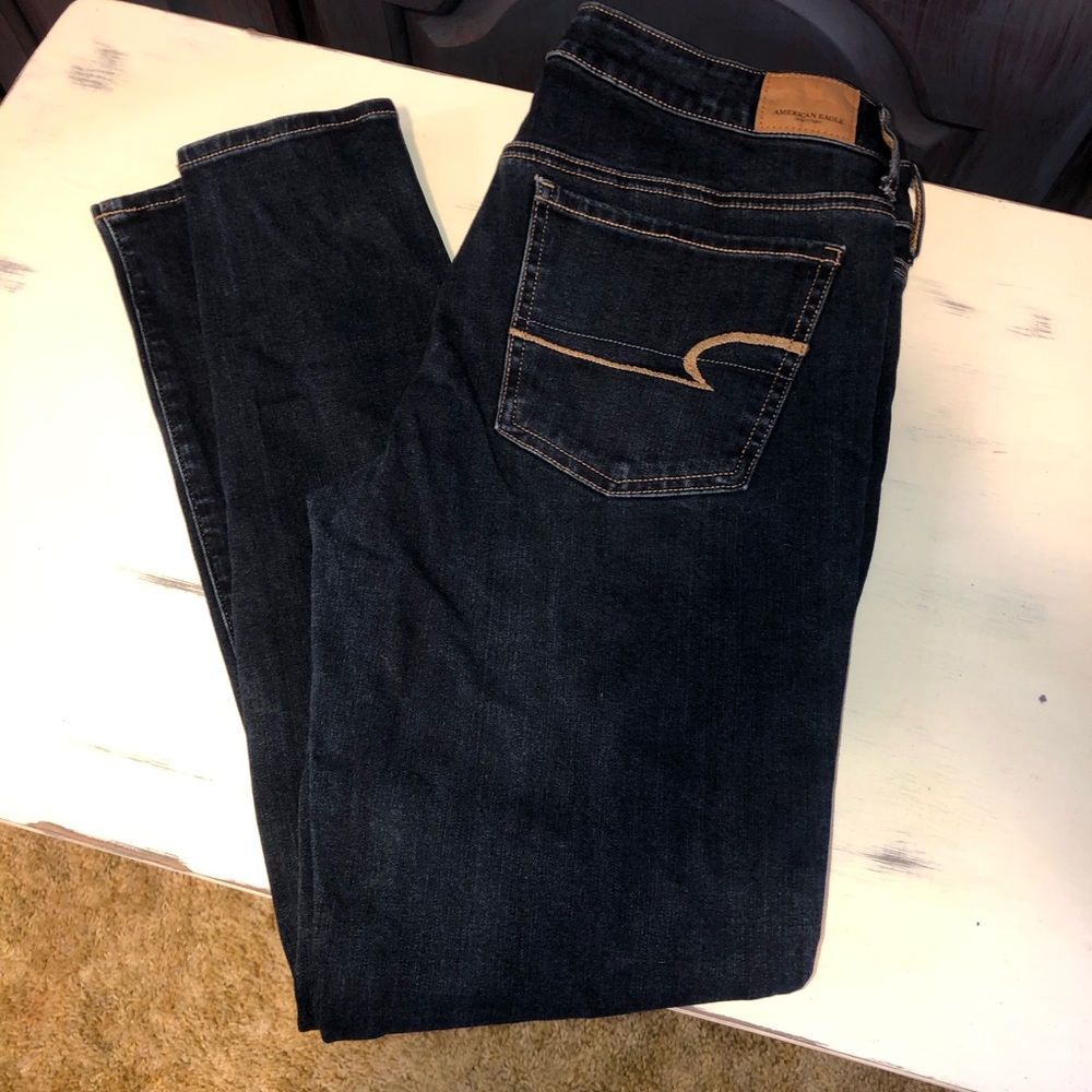 American Eagle Jeggings Size 10 Regular Dark Jeans
